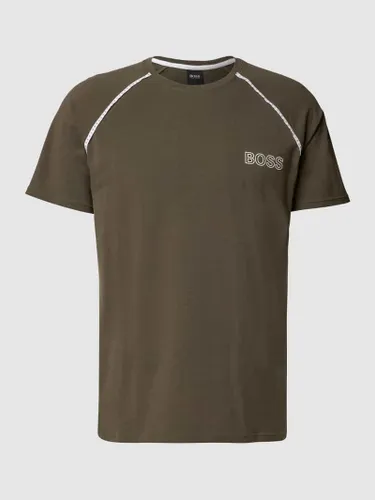 BOSS T-Shirt mit Logo-Streifen Modell 'Trend T-Shirt' in Oliv