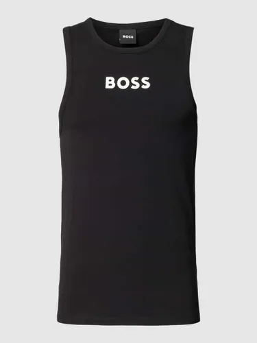 BOSS Tanktop mit Label-Print in Black