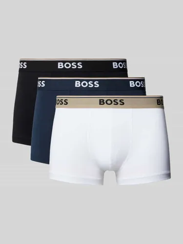 BOSS Trunks mit elastischem Logo-Bund im 3er-Pack in Oliv