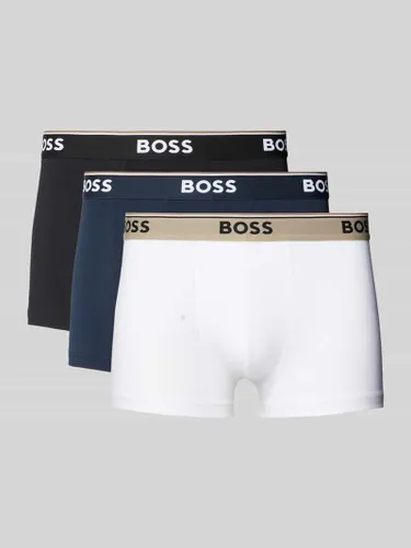 BOSS Trunks mit elastischem Logo-Bund im 3er-Pack in Oliv