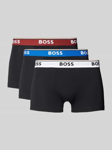BOSS Trunks mit elastischem Logo-Bund im 3er-Pack in Weiss