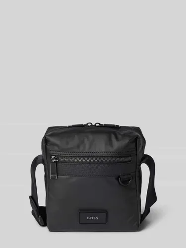 BOSS Umhängetasche mit Label-Details Modell 'Iann' in Black, Größe One Size