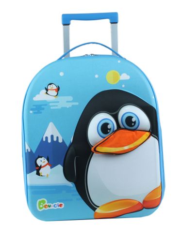 Bouncie Kinder-Trolley mit 3D-Pinguin-Motiv
