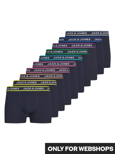 Boxershorts JACK & JONES "JACLIME SOLID TRUNKS 10 PACK" Gr. M, 10 St., blau (navy blazer) Herren Unterhosen Jack Jones