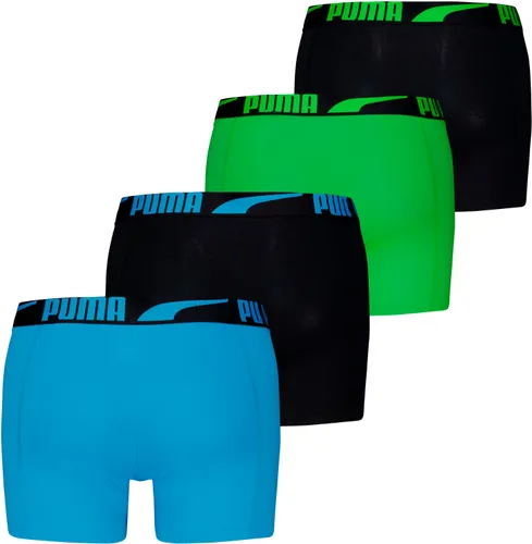 Boxershorts PUMA Gr. XL, bunt (speed, blue, green) Herren Unterhosen Puma mit elastischem Logobund