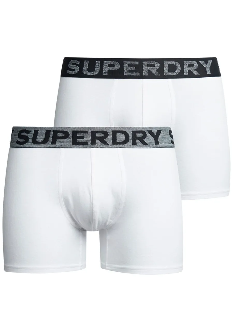 Boxershorts SUPERDRY "BOXER TRIPLE PACK" Gr. S, 3 St., weiß (optic) Herren Unterhosen Superdry