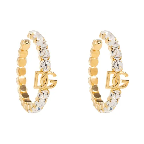 Brass earrings with logo Dolce & Gabbana