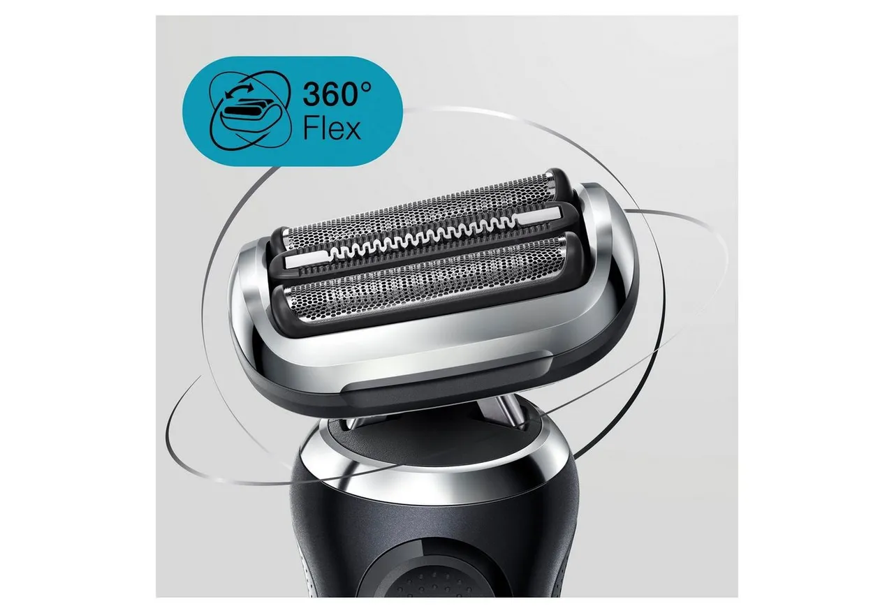 Braun Elektrorasierer Series 7 71-N1200s, Aufsätze: 2, SmartClick-Präzisionstrimmer, 360° Flex, Wet&Dry