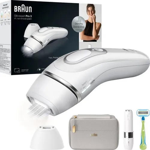 Braun IPL-Haarentferner Silk-Expert Pro 3 PL3139, 300.000 Lichtimpulse, Skin Pro-Technologie, 300.000 Lichtimpulse
