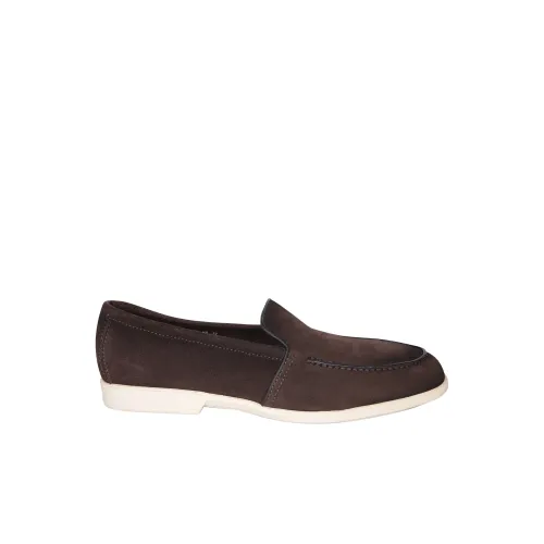 Braune Loafer Schuhe für Männer Santoni
