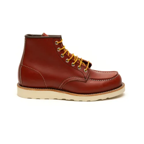 Braune Moc Toe Flache Schuhe Red Wing Shoes