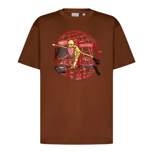 Braunes Equestrian Knight Grafik T-Shirt oder Polo Burberry