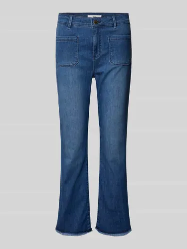 Brax Bootcut Jeans mit Fransen Modell 'Style. Anna' in Dunkelblau