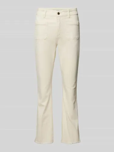 Brax Bootcut Jeans mit Fransen Modell 'Style. Anna' in Offwhite
