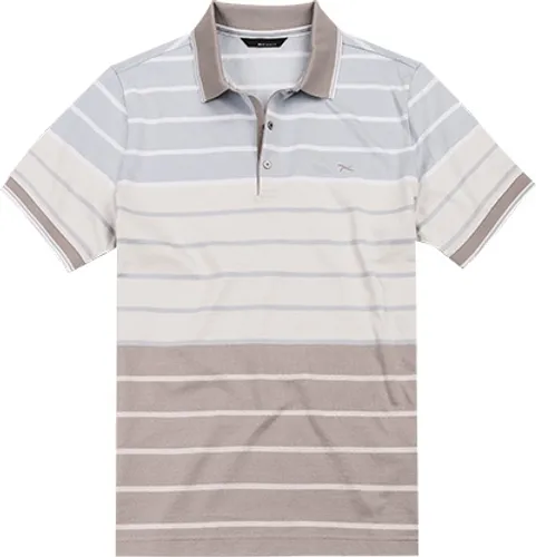 Brax Golf Herren Polo-Shirt beige Baumwolle gestreift