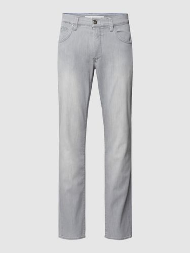 Brax Regular Fit Jeans mit Label-Patch Modell 'Cadiz' in Hellgrau