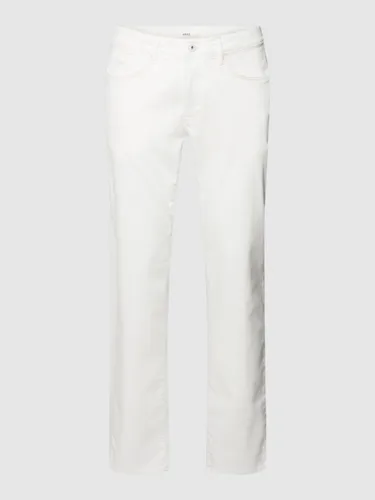 Brax Straight Fit Jeans mit Label-Patch Modell 'Cadiz' in Weiß