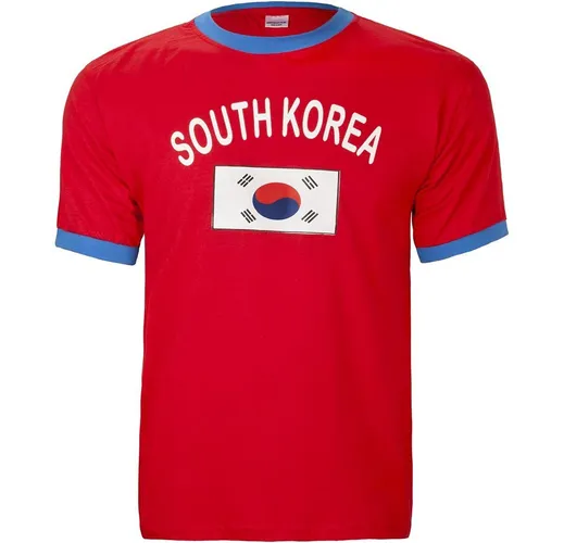 BRUBAKER T-Shirt Südkorea - Retro Unisex Fan Shirt für Herren und Damen (1-tlg) Trikot South Korea