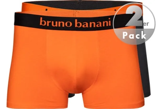 bruno banani Herren Trunks orange Baumwolle unifarben