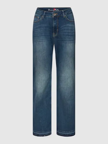 Buena Vista Flared Fit Jeans mit Kontrastnähten in Blau