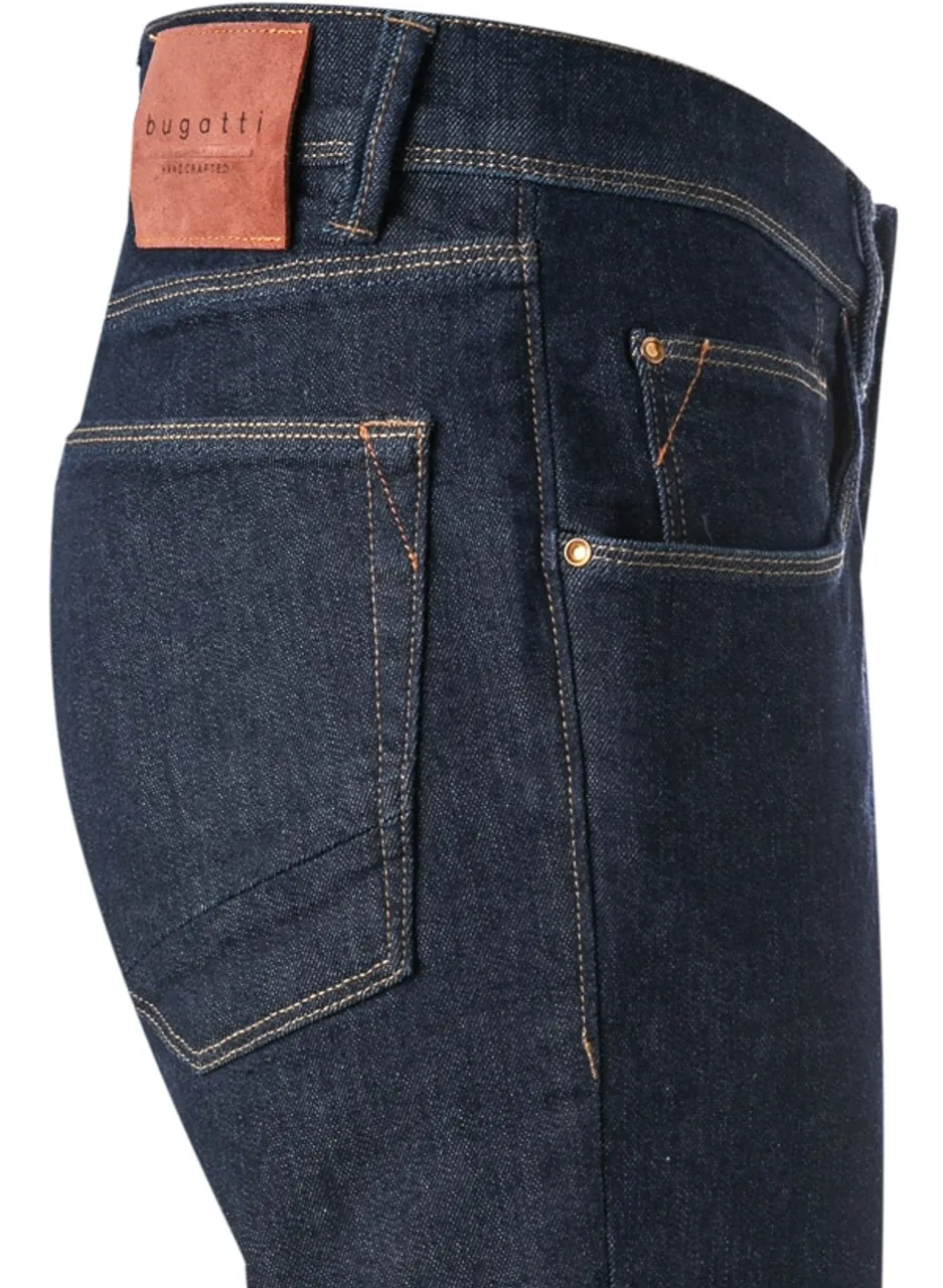 bugatti Herren Jeans blau Baumwoll-Stretch