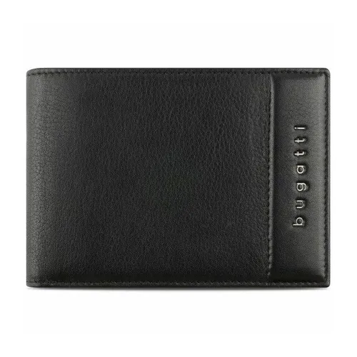 bugatti Nome Geldbörse RFID Schutz Leder 12.5 cm schwarz