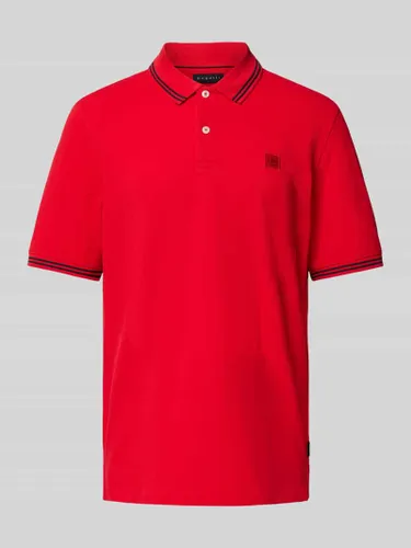 bugatti Poloshirt mit Kontrastbesatz in Rot