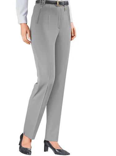 Bügelfaltenhose CLASSIC BASICS Gr. 56, Normalgrößen, grau (hellgrau) Damen Hosen