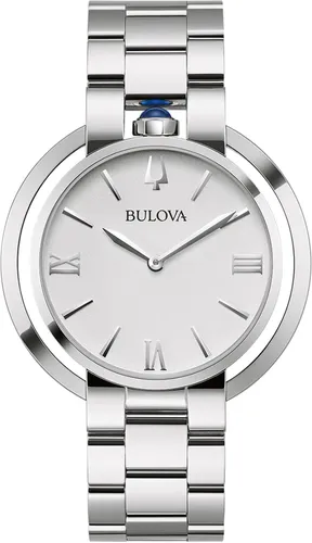 Bulova Damen Analog Quarz Uhr mit Edelstahl Armband 96L306