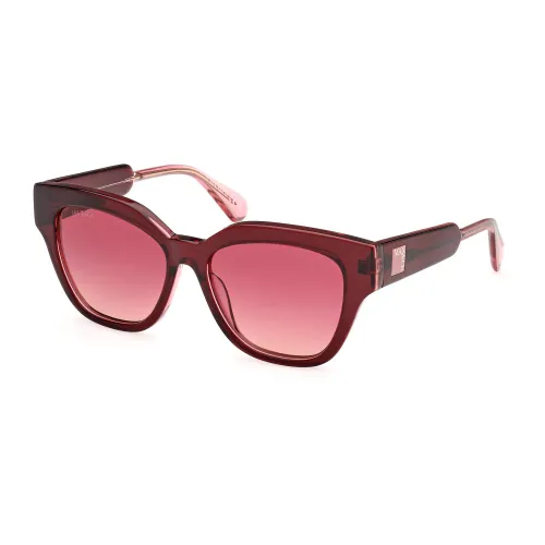Burgunder Quadratische Sonnenbrille für Frauen Max & Co