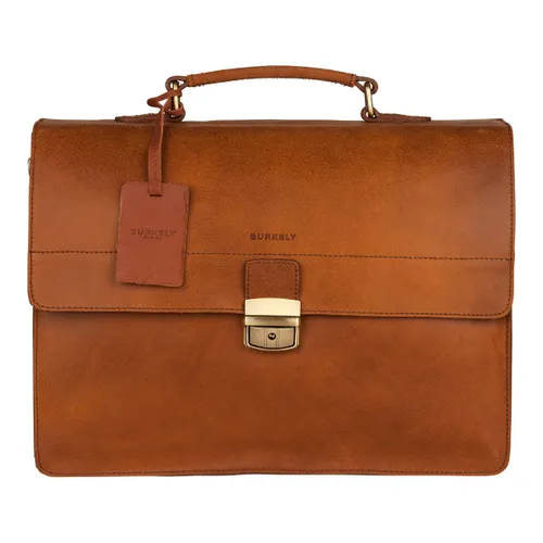 Burkely Vintage Dean briefcase-Cognac