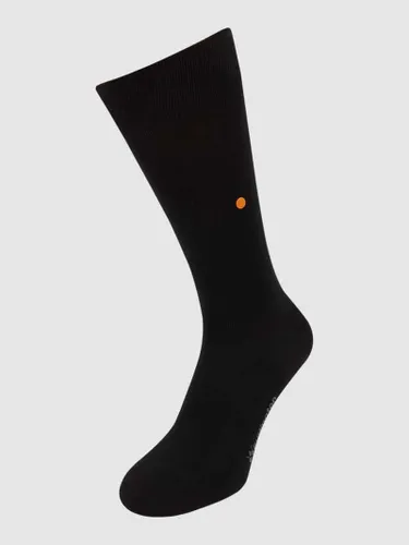 Burlington Socken mit Label-Print Modell 'Lord' in Black