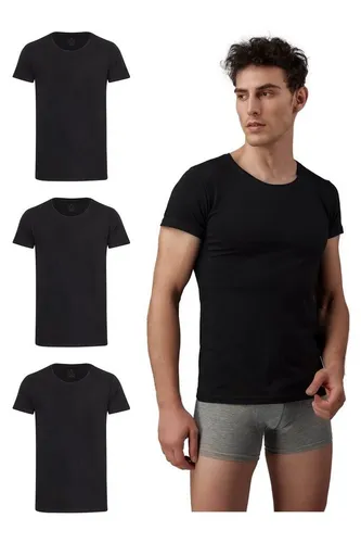 Burnell & Son T-Shirt Unterhemd Unterziehshirt Kurzarm und Rundhals für Herren aus Baumwolle (Packung, 3-tlg., 3er-Pack)