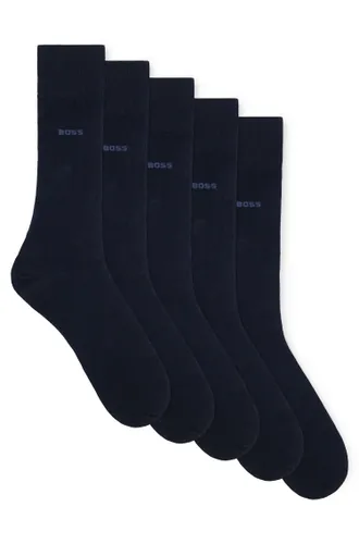 Businesssocken BOSS "5P RS Uni Col CC" Gr. 39-42, blau (dark blue 401) Herren Socken Multipacks