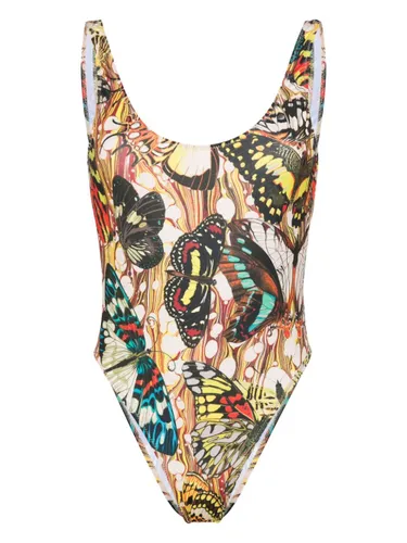 Butterfly-print swimsuit