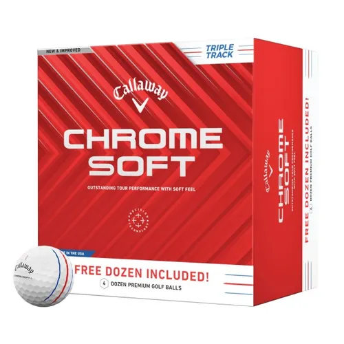 Callaway Golfbälle Chrome Soft Triple Track 48-Pack weiß