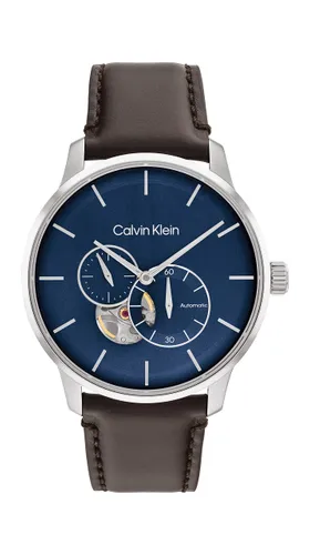 Calvin Klein Automatik-Uhrwerk für Herren mit Braunes