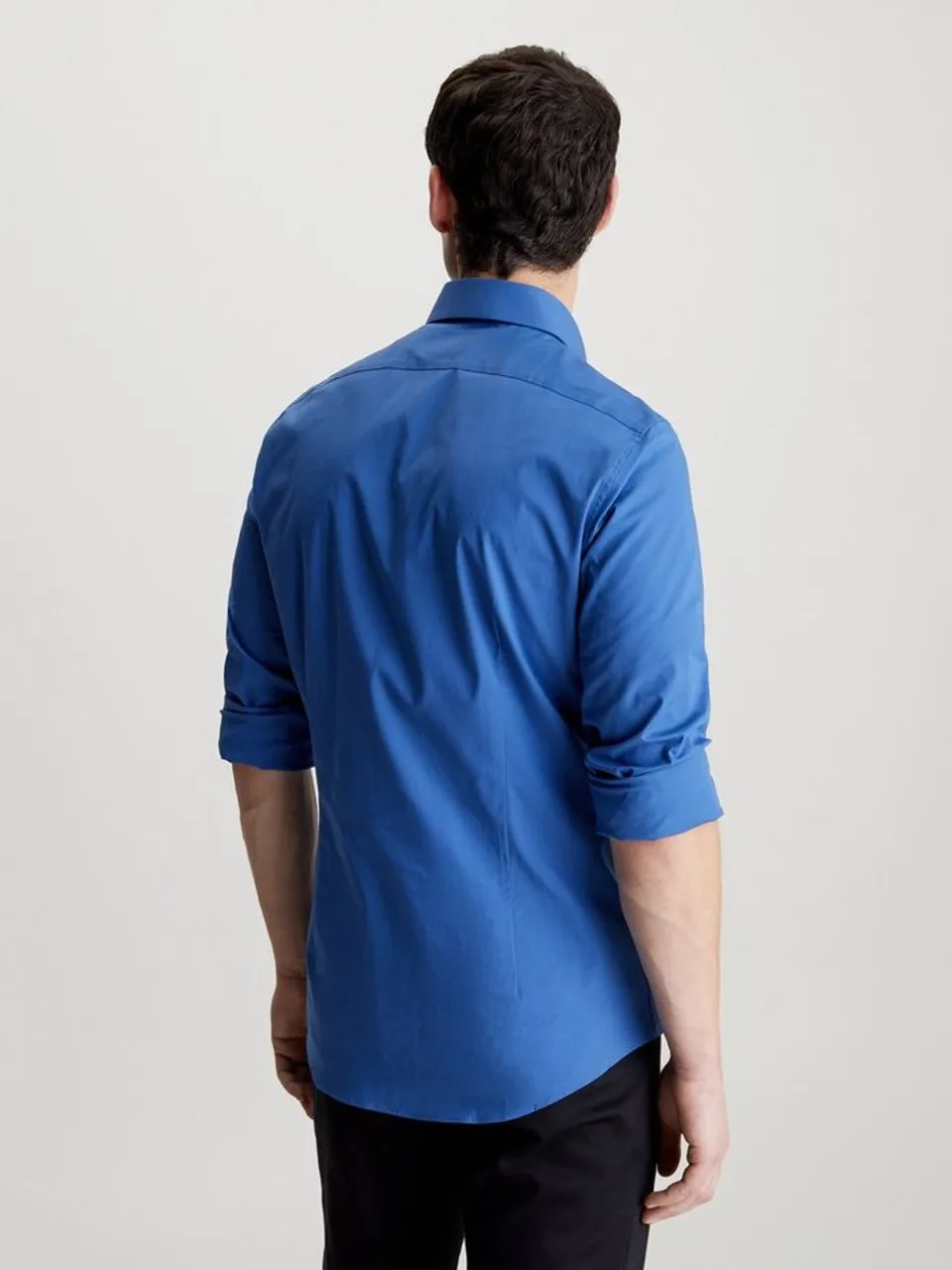 Calvin Klein Businesshemd POPLIN STRETCH SLIM SHIRT mit Kentkragen