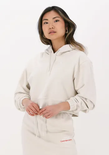 Calvin Klein Damen Pullover & Cardigans Two Tone Monogram Hoodie - Nicht-gerade Weiss