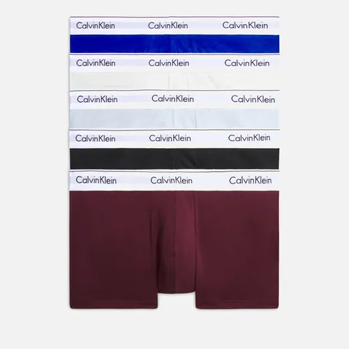 Calvin Klein Five-Pack Cotton-Blend Boxer Trunks