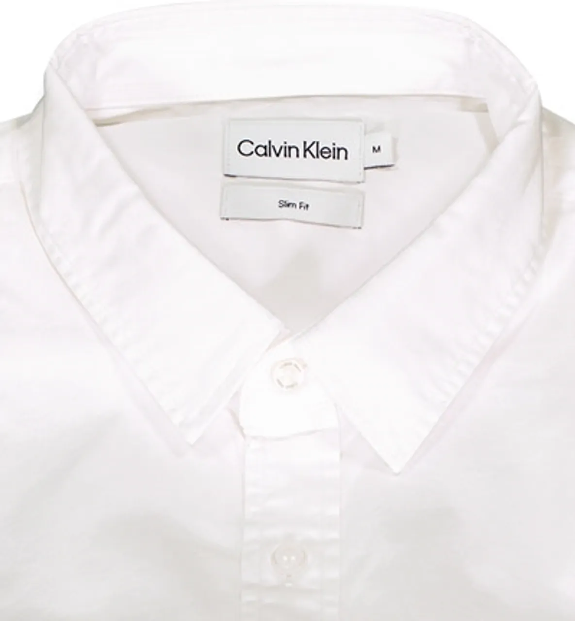 Calvin Klein Herren Hemd weiß Baumwoll-Stretch