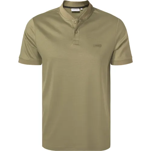 Calvin Klein Herren Polo-Shirt grün Baumwoll-Jersey