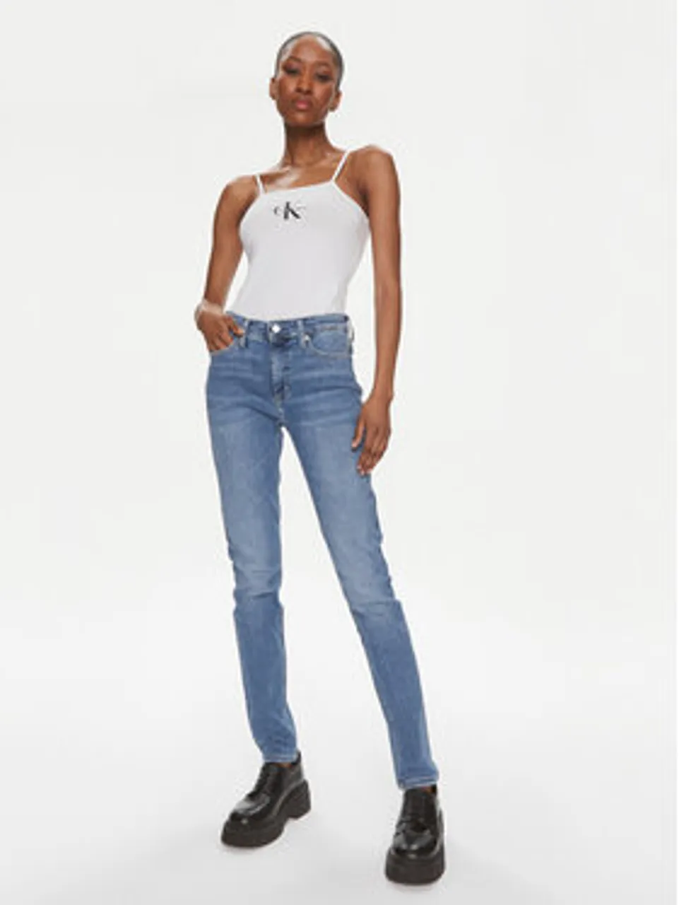 Calvin Klein Jeans Body Monologo J20J223421 Weiß Slim Fit
