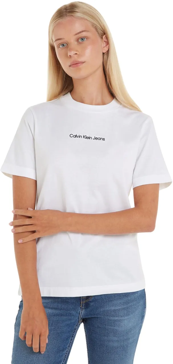 Calvin Klein Jeans Damen T-Shirt Kurzarm Institutional