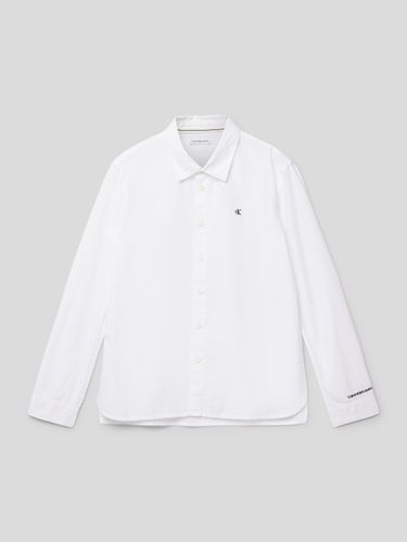 Calvin Klein Jeans Freizeithemd mit Label-Stitching in Weiß