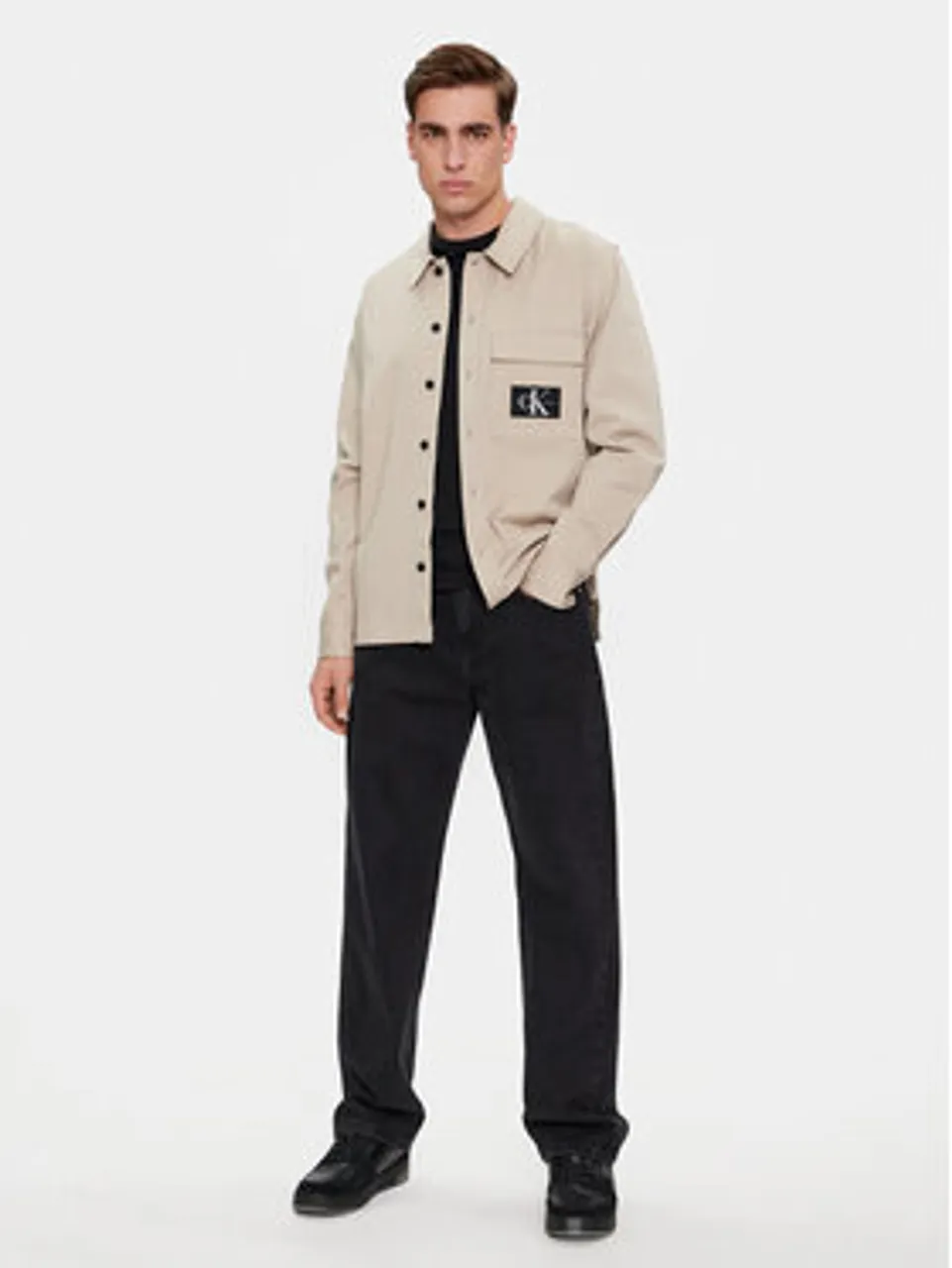 Calvin Klein Jeans Hemd Utility Shirt J30J324610 Beige Regular Fit