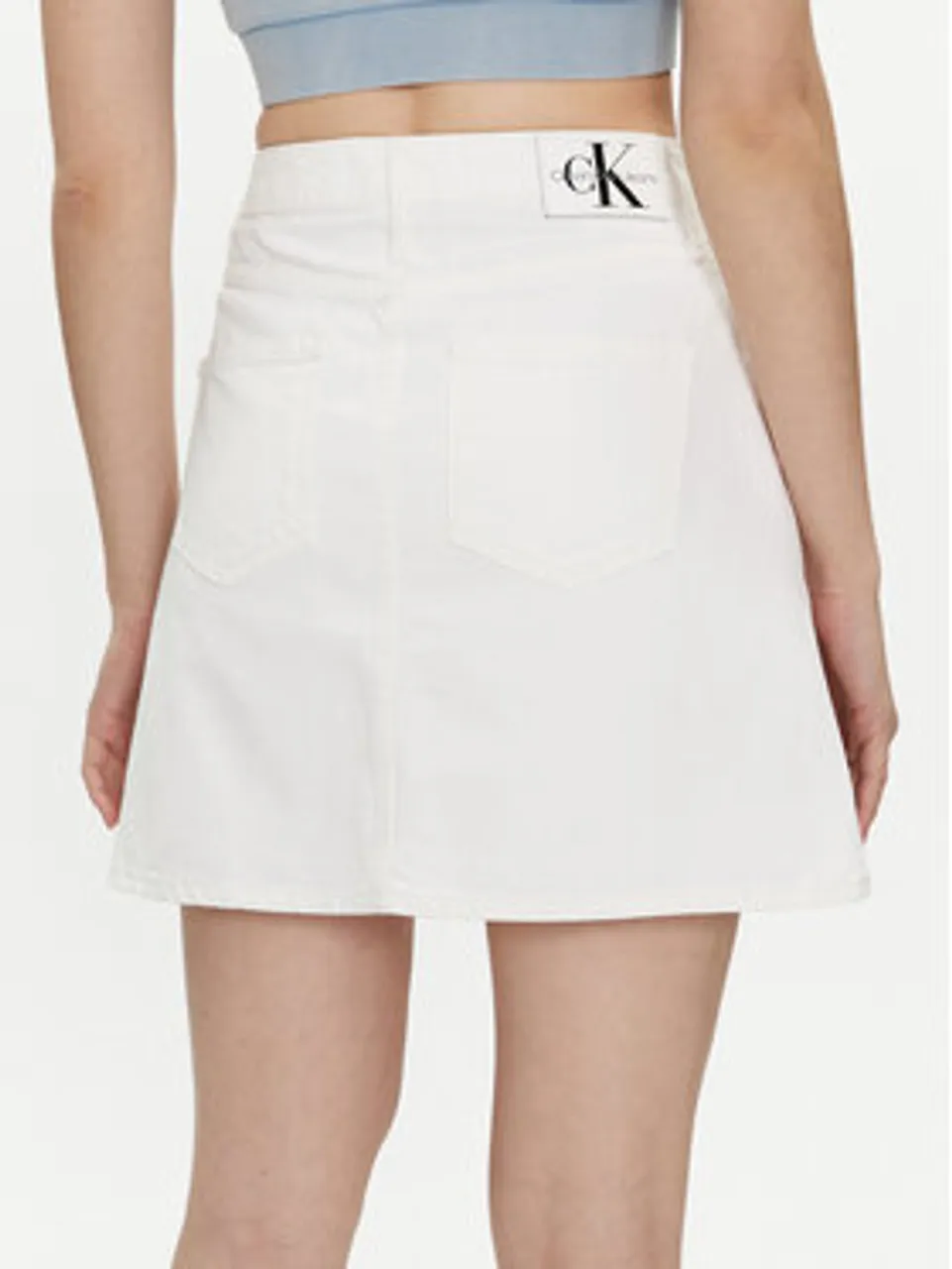 Calvin Klein Jeans Jeansrock J20J222813 Weiß Regular Fit