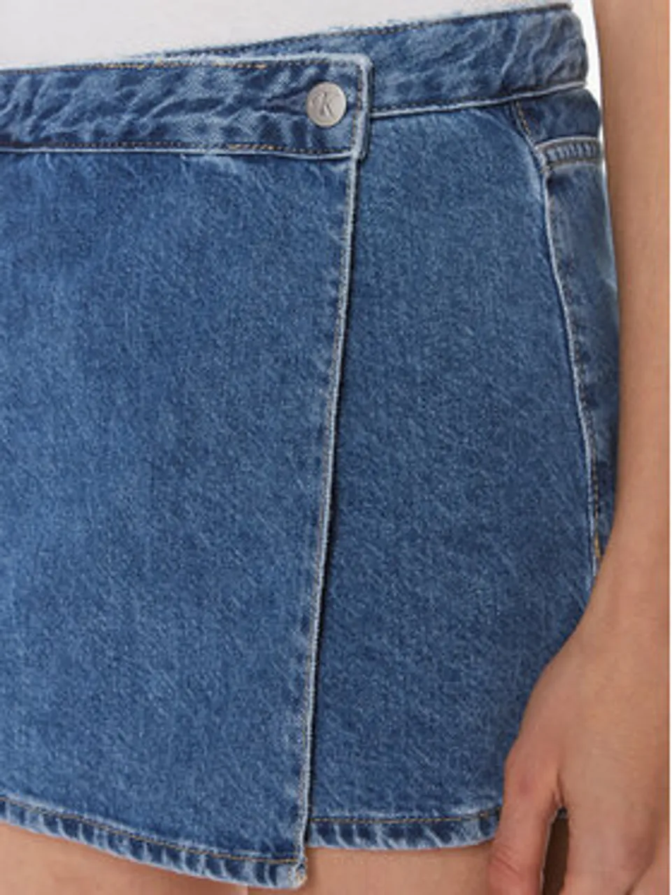 Calvin Klein Jeans Jeansshorts Wrap Skort J20J223300 Blau Regular Fit