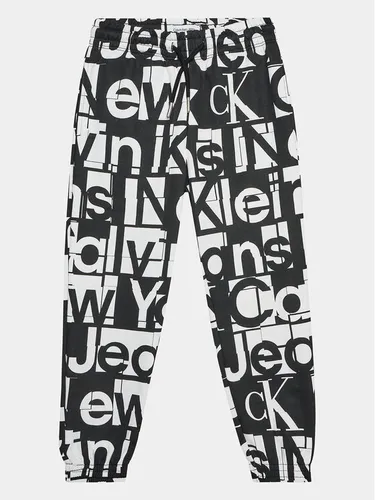 Calvin Klein Jeans Jogginghose Grid IB0IB01937 Schwarz Regular Fit