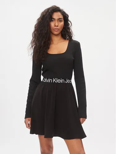 Calvin Klein Jeans Kleid für den Alltag J20J222523 Schwarz Regular Fit